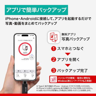 BUFFALO USB3.2(Gen1)対応 Type-AC両対応 回転式USBメモリー [64GB