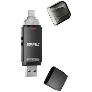 BUFFALO USB 3.2(Gen2) Type-C/Type-Aξб ƥåSSD ® 500GB / ݡ֥뷿 SSD-SDH500U3BA/C