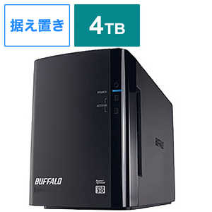 ＜コジマ＞ BUFFALO 外付けHDD ブラック [据え置き型 /4TB] HDWL4TU3R1J