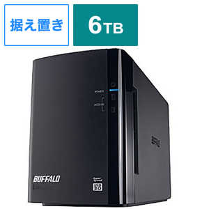＜コジマ＞ BUFFALO 外付けHDD ブラック [据え置き型 /6TB] HDWL6TU3R1J