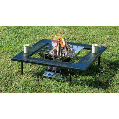 ロゴス アイアン囲炉裏テーブル ［ロースタイル /2～4人向け /木製