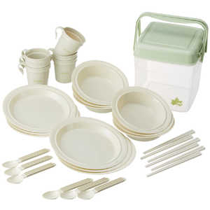 ロゴス アウトドア用品 キッチンウェア 箸付き食器セットBOX(6人用) 81285028 ロゴス アウトドア用品 キッチンウェア 箸付き食器セットBOX(6人用) 81285028