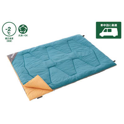 ロゴス キャンプ用品 シュラフ ミニバンピッタリ寝袋・-2度 ブルー