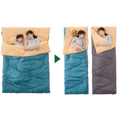 ロゴス キャンプ用品 シュラフ ミニバンピッタリ寝袋・-2度 ブルー