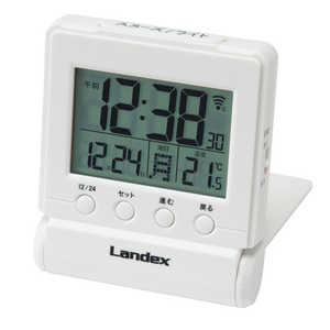 LANDEX 目覚し時計 タイムクリック YT5266WH