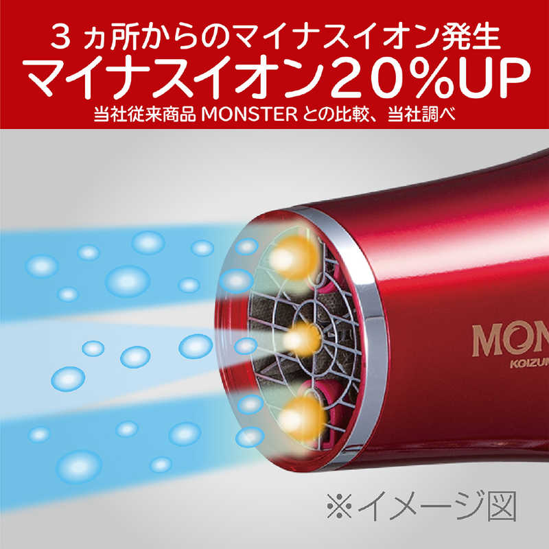 コイズミ　KOIZUMI コイズミ　KOIZUMI ダブルファンドライヤー MONSTER(モンスター) KHD-W745K KHD-W745K