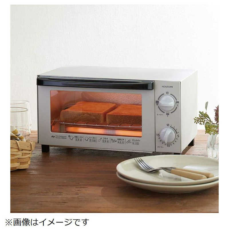 コイズミ　KOIZUMI コイズミ　KOIZUMI オーブントースター 1000W/食パン２枚 グレー KOS-1034 KOS-1034