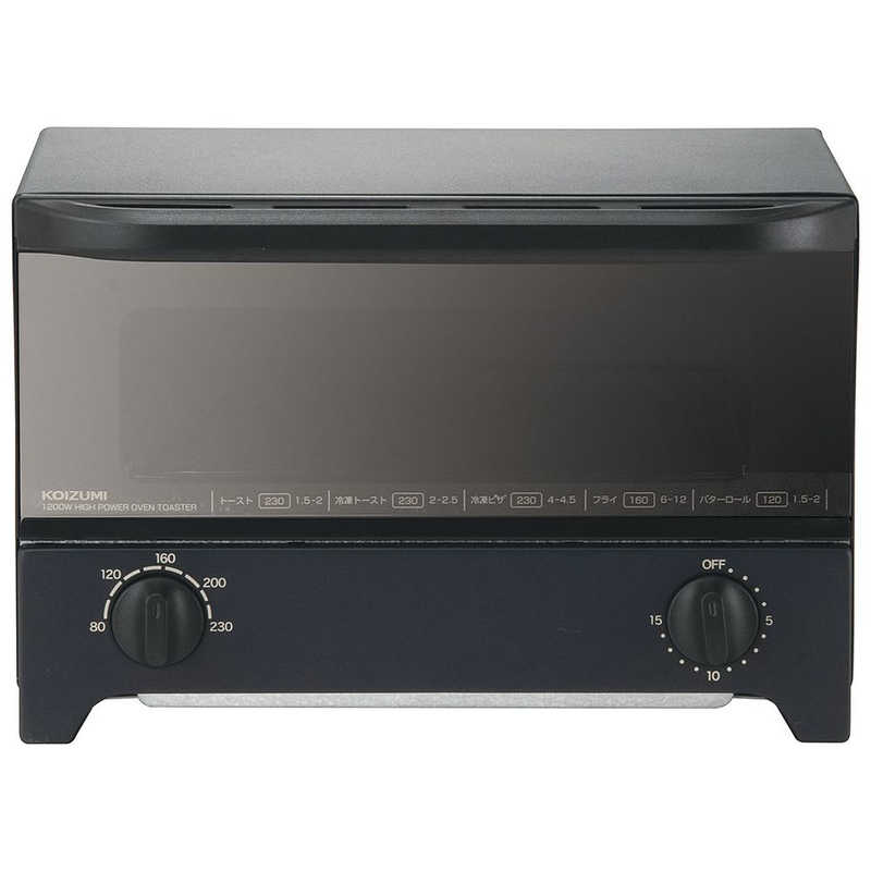 コイズミ　KOIZUMI コイズミ　KOIZUMI オーブントースター 1200W/食パン２枚 ブラック KOS-1217 KOS-1217