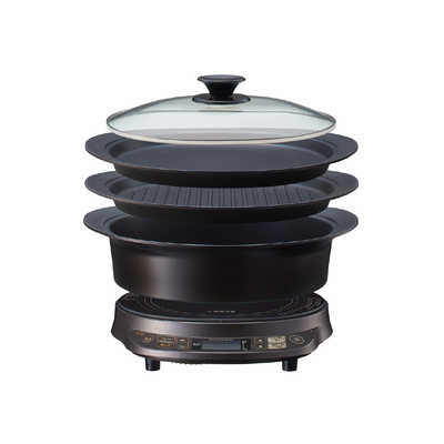 IHグリル鍋 KIH-1412/H コイズミ KOIZUMI IHグリル鍋 コイズミ グレー KIH-1412 の通販