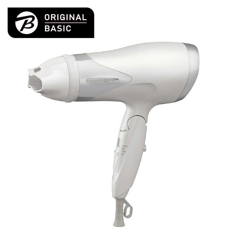 ORIGINALBASIC ORIGINALBASIC ヘアドライヤー ホワイト [ 大風量 / 速乾 / マイナスイオン ] OBD-9125/W OBD-9125/W