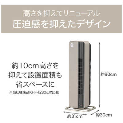 【未使用品】送風機能付ファンヒーターホット＆クール KHF-12233/C コイズミ KOIZUMI 送風機能付ファンヒーター ホット＆クール