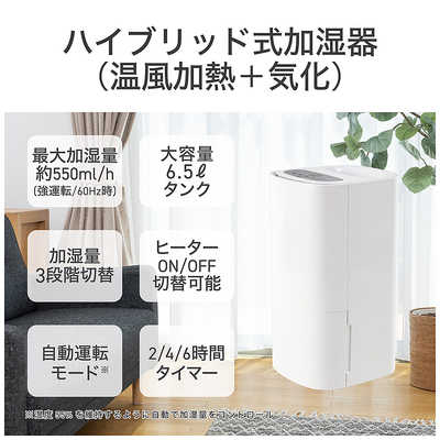 コイズミ KOIZUMI ハイブリッド式加湿器 4種の雑菌対策 コイズミ