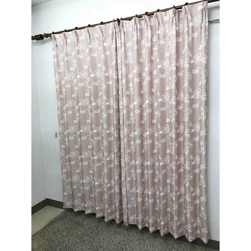 青木 青木 2枚組 ドレープカーテン ロージア(100×200cm/ピンク)  