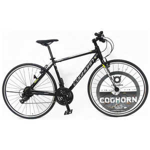 COGHORN 700×32C型 クロスバイク コグホーン Alloy Cross RACERレーサー(外装21段変速) ブラック【組立商品につき返品不可】 700COGALCROSSHD21S