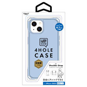 サンクレスト iPhone15 6.1インチ 4HOLE CASE IJOY ブルー i37FiJS02