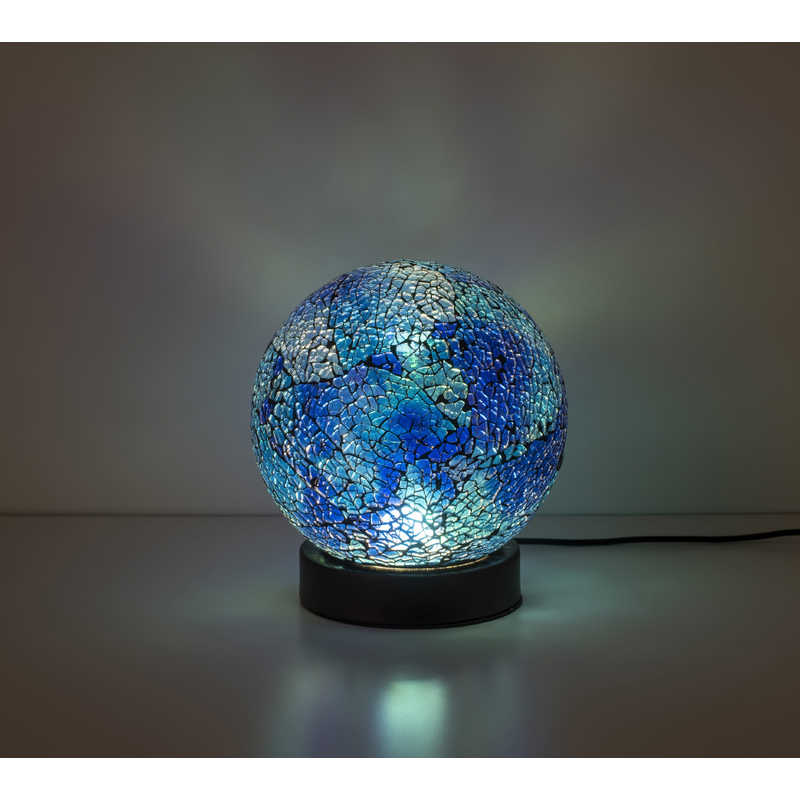 イシグロ イシグロ モザイク LEDランプ ボール型 (無段階調光) オーロラコバルトブルー ※AC電源アダプター附属 ［LED /電球色］ 21480 21480