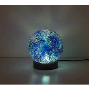 イシグロ モザイク LEDランプ ボール型 (無段階調光) オーロラコバルトブルー ※AC電源アダプター附属 ［LED /電球色］ 21480