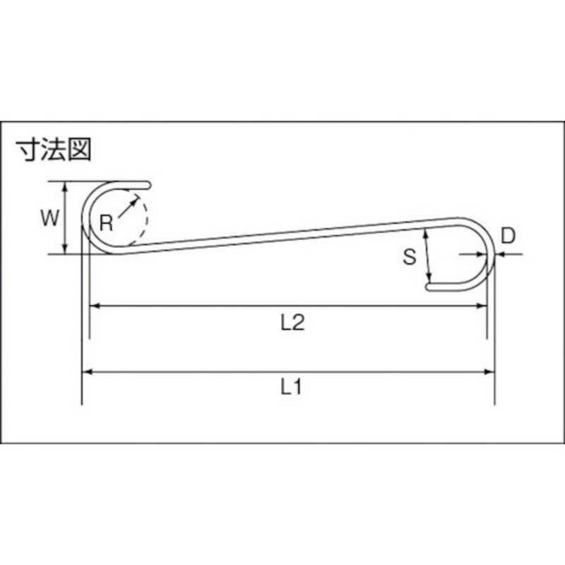 水本機械製作所 水本機械製作所 ファンシーSフックストレート(シルバー) 全長300mm A968 A968