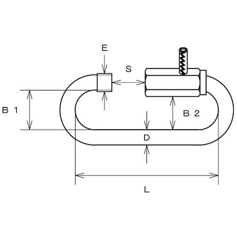 水本機械製作所 水本機械製作所 水本 ステンレス ピン止め口広リングキャッチ 線径10mm長さ93.5mm B3019 B3019