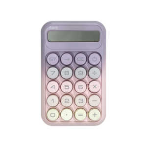 EMMY パステルカリキュレーター 電卓 ［10桁］ ピンク/ラベンダー EM-PSCAL-PL