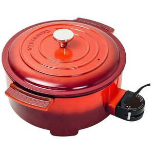 ヤマゼン YAMAZEN グリル鍋 「Casserolle(キャセロール)」(プレート1枚) レッド YGC800R