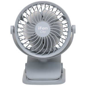 �G���X 360°�Ƀw�b�h����]���� (�}�O�l�b�g�A�t�b�N�A�N���b�v�A�X�^���h) 4WAY �t�@�� �O���[ IF-CL25-GY