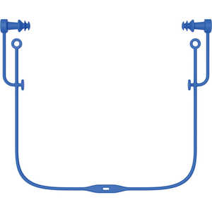 スワンズ シリコーン耳栓 (コード付き・大人用) ブルー SA57AB