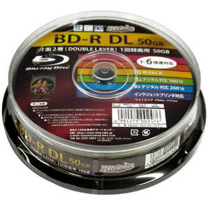 HIDISC 録画用BD-R DL [10枚/50GB/インクジェットプリンター対応] HDBD-RDL6X10SP2