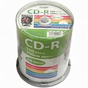 HIDISC 52倍速対応 データ用CD-Rメディア(700MB・100枚) 80R1HP52S HDCR80GP100