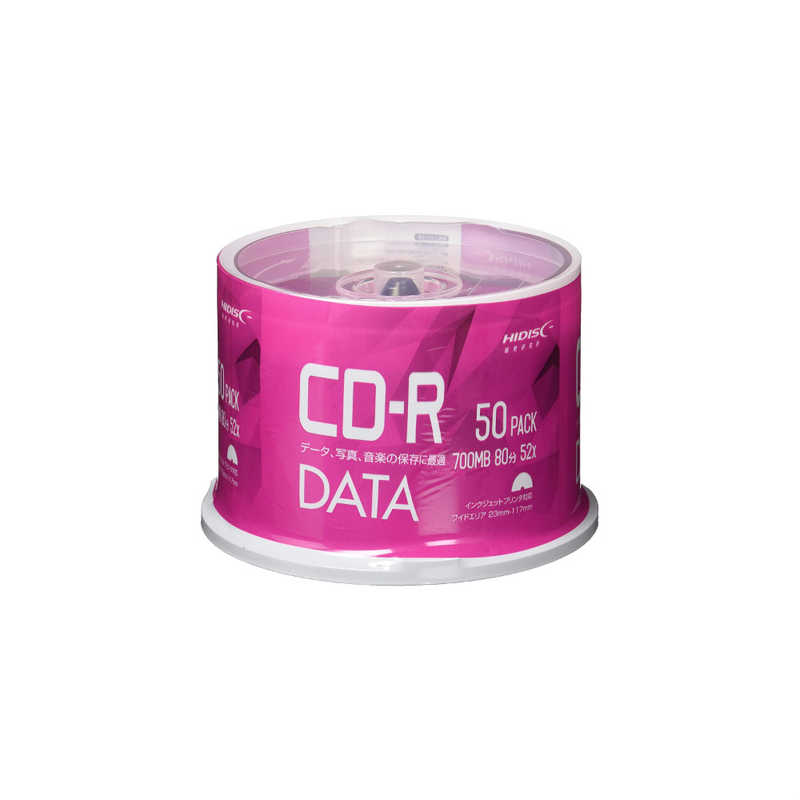 HIDISC HIDISC CD-Rデータ用 700MB 80分 52倍速 50枚スピンドルケース VVDCR80GP50 VVDCR80GP50