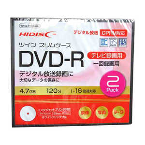HIDISC 録画用DVD-R HIDISC [2枚/インクジェットプリンター対応] HDDR12JCP2TC