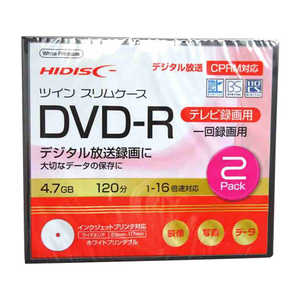 録画用DVD-R HIDISC [2枚/インクジェットプリンター対応] HDDR12JCP2TC