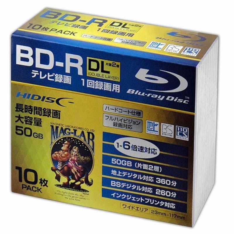 HIDISC HIDISC BD-R DL 1-6倍速対応 50GB 10枚 スリムケース入り HDBDRDL260RP10SC HDBDRDL260RP10SC