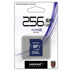 HIDISC HIDISC 超高速SDXCカｰド 256GB CLASS10 UHS-I 対応 HDSDX256GCL10UIJP3