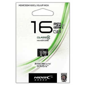 HIDISC microSDHC 16GB CLASS10 UHS-1б HDMCSDH16GCL10UIJP-WOA