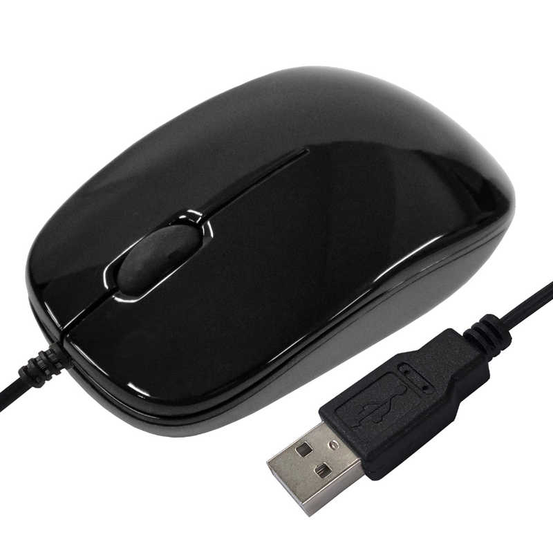 HIDISC HIDISC マウス Mサイズ ブラック [光学式 /3ボタン /USB /有線] HDM-2106BK HDM-2106BK