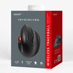 HIDISC �ޥ��� �ȥ�å��ܡ��� [���ؼ� /̵��(�磻��쥹) /5�ܥ��� /USB] �֥�å� HDM06TWBK