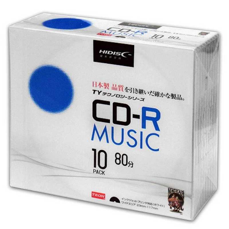 HIDISC HIDISC ｢TYテクノロジーシリーズ｣ CD-R音楽用 48倍速 5mmスリムケース 10枚 TYCR80YMP10SC TYCR80YMP10SC
