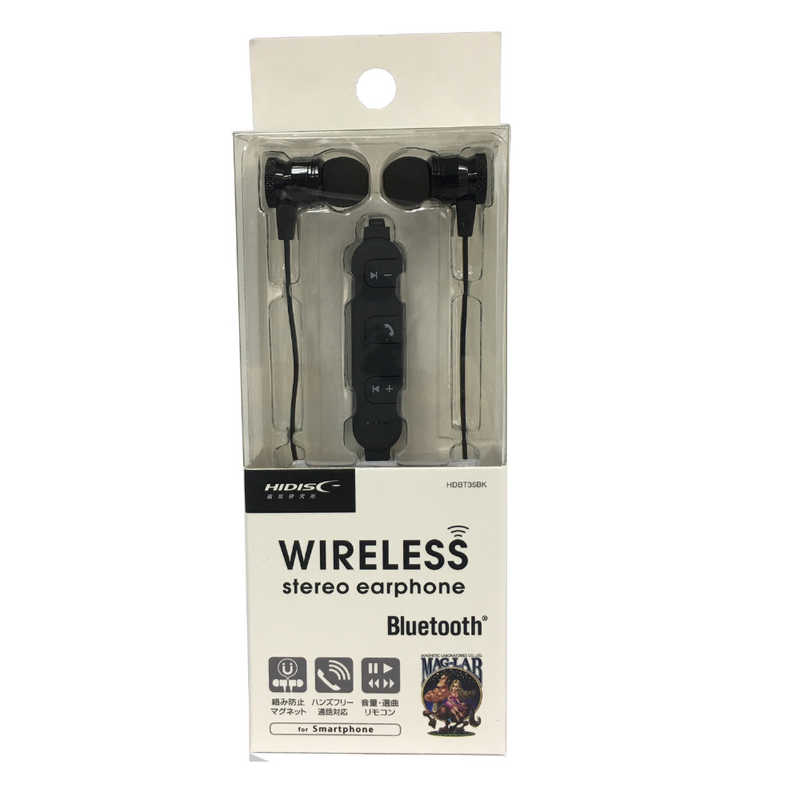 HIDISC HIDISC WIRELESS STREO Bluetoothイヤフォン ブラック[マイク対応] HDBT35BK HDBT35BK