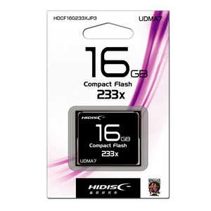HIDISC コンパクトフラッシュカード MLCチップ搭載 (16GB) HDCF16G233XJP3