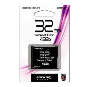 HIDISC コンパクトフラッシュカード 32GB MLCチップ搭載 HDCF32G433XJP3