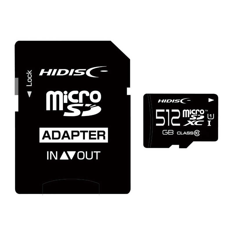 HIDISC HIDISC 大容量microSDXCカード512GB HDMCSDX512GCL10UIJP3 HDMCSDX512GCL10UIJP3