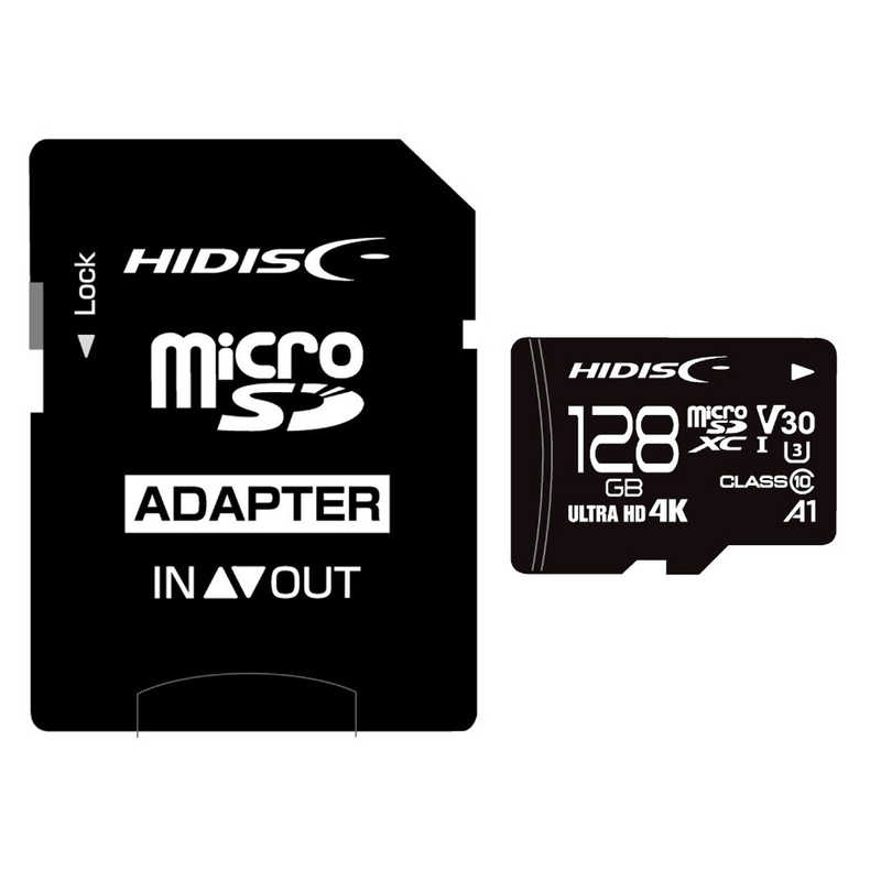 HIDISC HIDISC microSDXCカード 超高速 (128GB/CLASS10） HDMCSDX128GCL10V30 HDMCSDX128GCL10V30