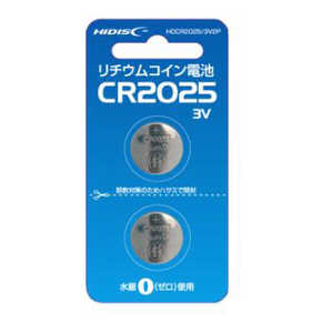 HIDISC ハイディスク リチウムコイン電池 CR2025 3V 2個パック HDCR2025/3V2P HIDISC ハイディスク リチウムコイン電池 CR2025 3V 2個パック HDCR2025/3V2P