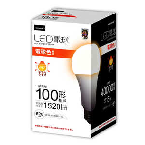 HIDISC LED電球 一般電球100W相当 電球色 HDLED100W2700K HIDISC LED電球 一般電球100W相当 電球色 HDLED100W2700K