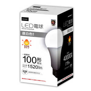 HIDISC LED電球 一般電球100W相当 昼白色 HDLED100W5000K
