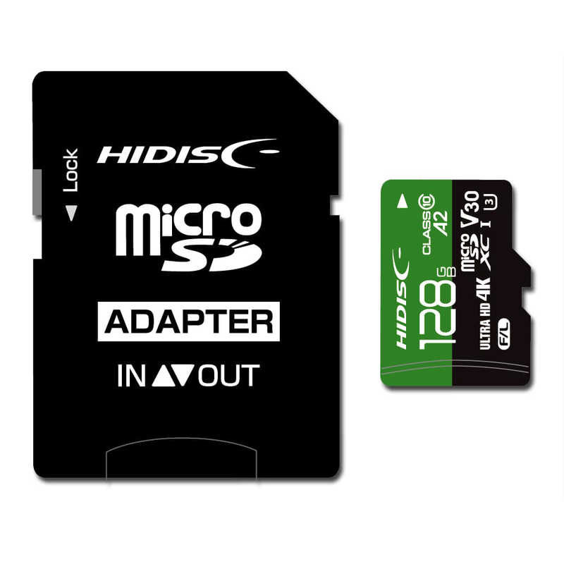 HIDISC HIDISC microSDXCカード 超高速 R170シリーズ (128GB/Class10) HDMCSDX128GA2V30PRO HDMCSDX128GA2V30PRO