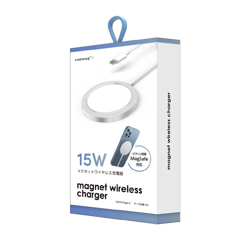 HIDISC HIDISC 置くだけで充電できる 15Wワイヤレスチャージャー ホワイト ［15W］ HD-WCP15WH HD-WCP15WH