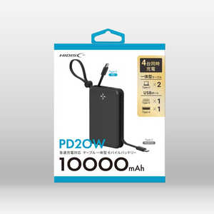HIDISC PD20W®б ֥ηХХåƥ꡼ USB Power Deliveryб / 4ݡȡ ֥å HD4-MBTC10W2CPD20BK