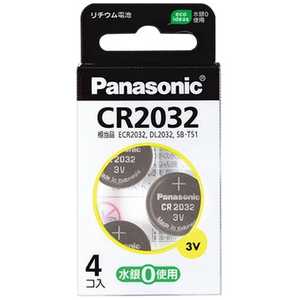 パナソニック Panasonic コイン形リチウム電池(4個入) CR‐2032/4H